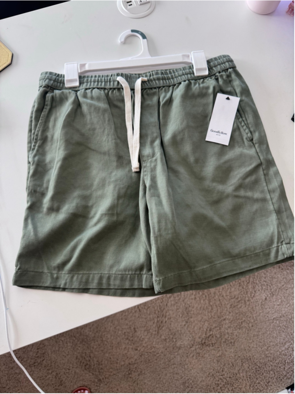 Men's Goodfellow & Co Vintage Pull-On Shorts Size M Green